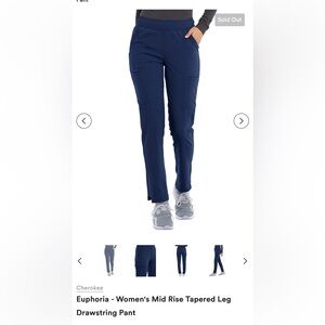 Euphoria by Cherokee Navy Scrub Pants